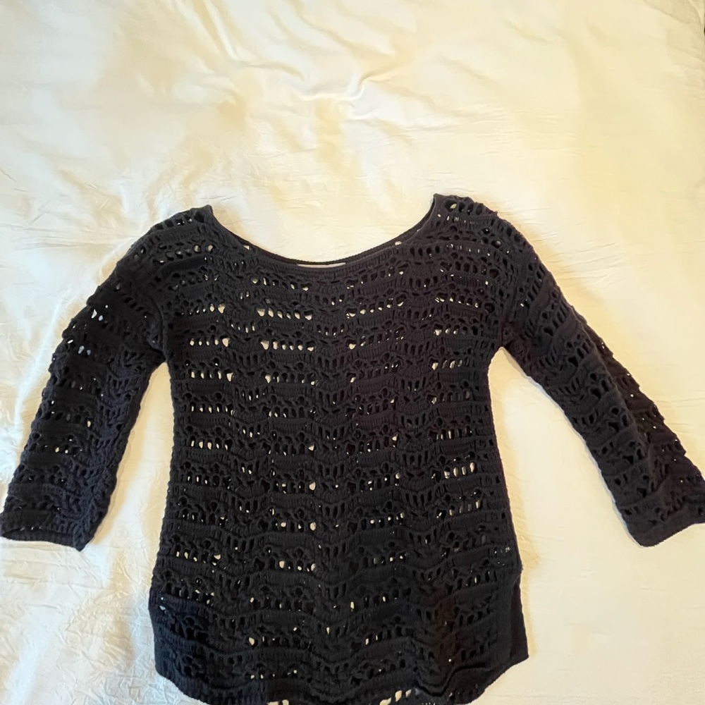 Rubbish black knitted shirt size small